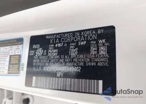 2023 Kia Seltos Lx z USA, uszkodzony, nr VIN KNDEPCAA0P7449402